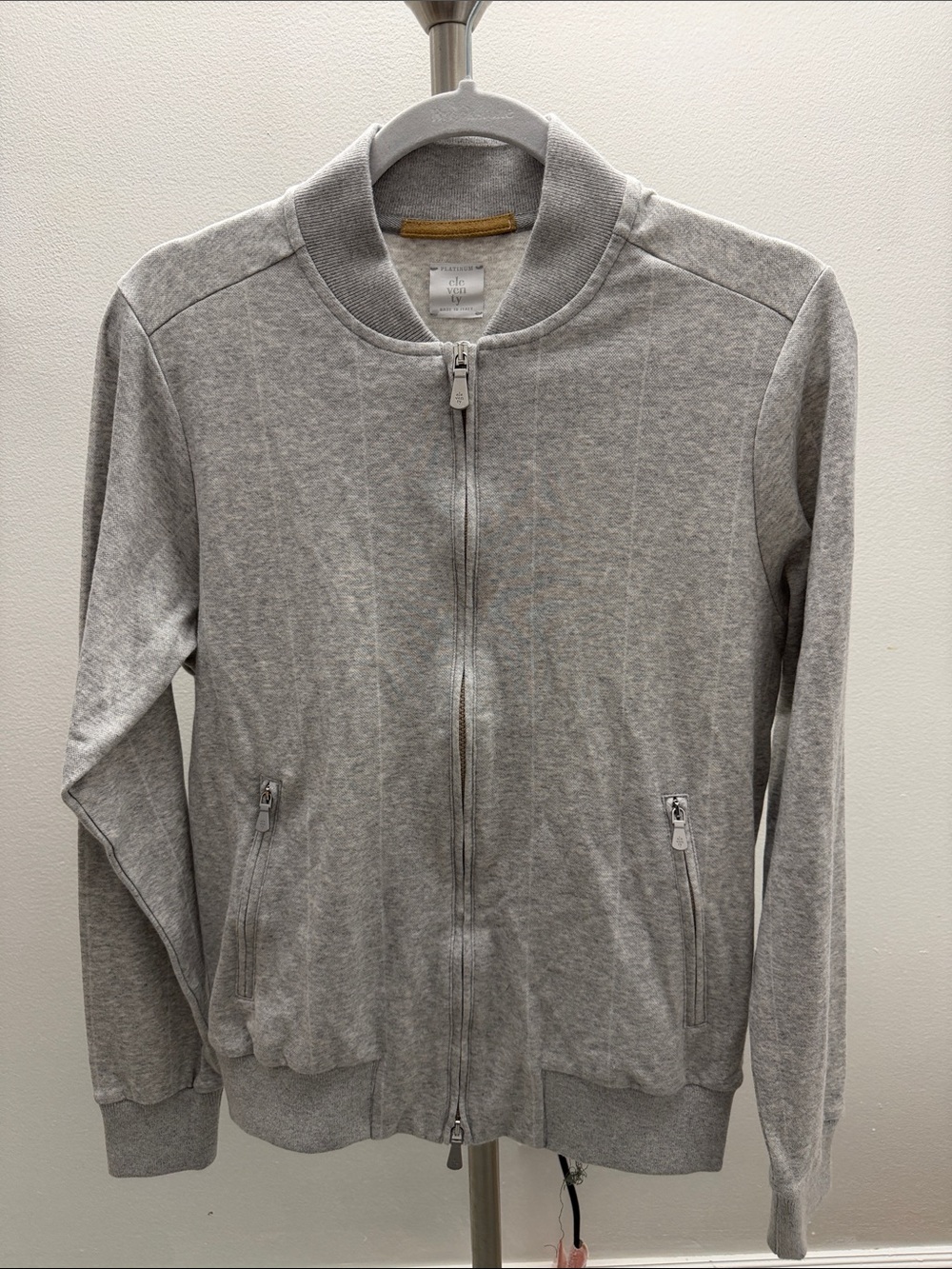 Eleventy Platinum Men’s Full Zip Jacket Gray XS Made in Italy NWT